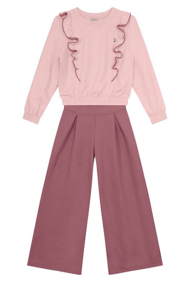 Conjunto infantil menina com babado Mundi - 12