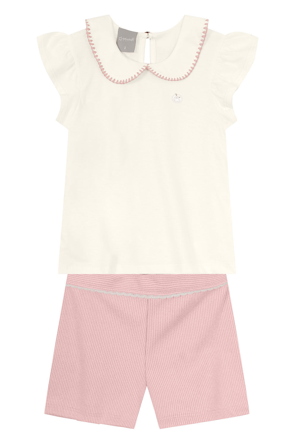 Conjunto infantil menina com babado Mundi