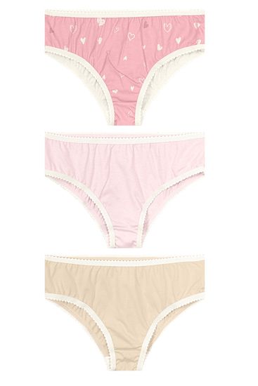 Kit infantil menina 3 calcinhas florida Brandili - G