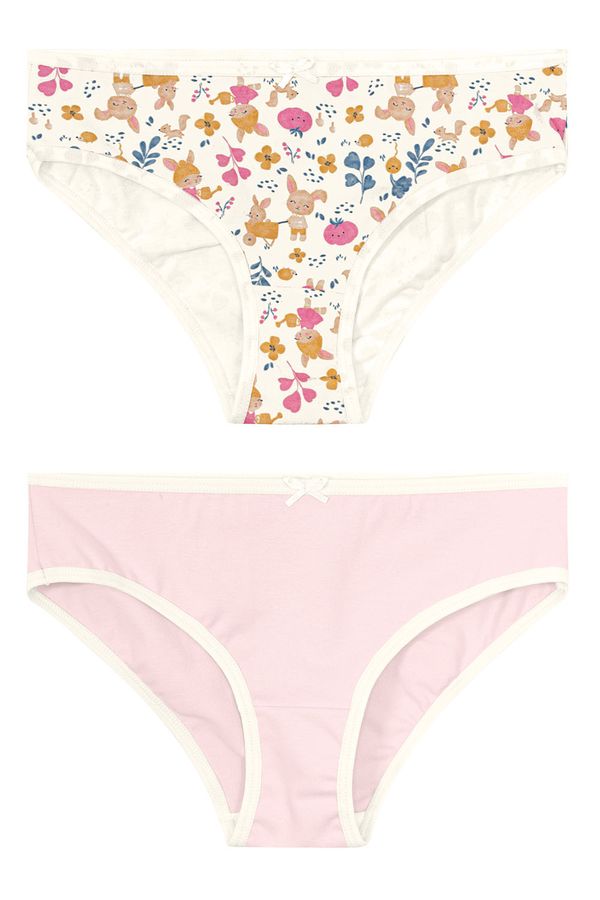 Kit infantil menina 2 calcinhas de coelhinho Brandili - P
