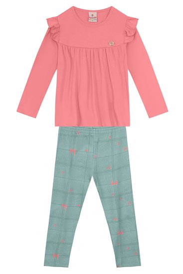 Conjunto infantil menina com babados Brandili - 10