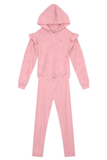 Conjunto infantil menina floral em puff Brandili - 10