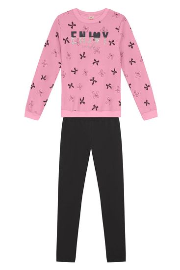 Conjunto infantil menina brilhante Brandili - 12