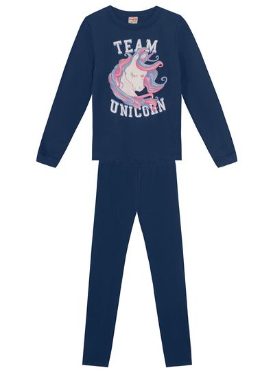 Conjunto infantil menina de unicórnio com glitter Brandili - 12