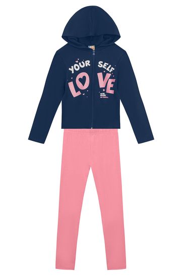 Conjunto infantil menina escrita em glitter Brandili - 12