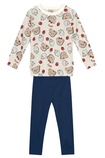 Conjunto infantil menina de ursinho Brandili - 2