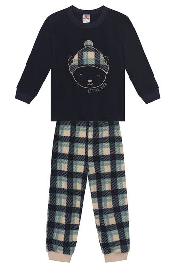 Pijama infantil menino de ursinho Brandili - 1