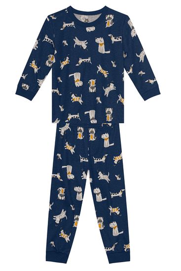 Pijama infantil menino de bichinhos Brandili - 1