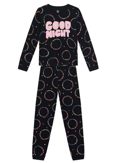 Pijama brilha no escuro infantil menina Brandili  - 10