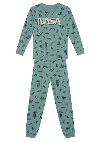Pijama infantil menino da NASA brilha no escuro Brandili - 12