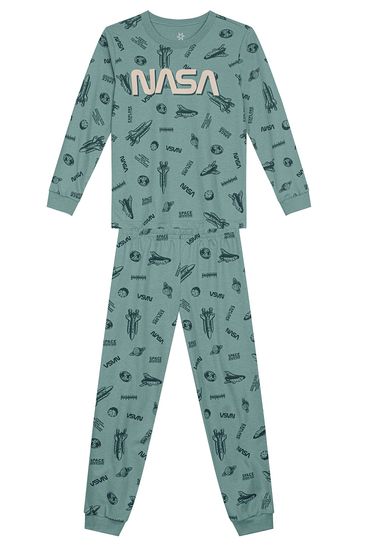 Pijama infantil menino da NASA brilha no escuro Brandili - 14