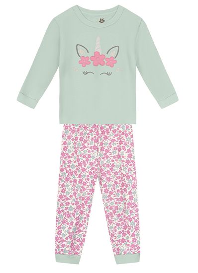 Pijama infantil menina de unicórnio Brandili - 1
