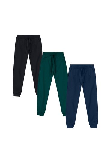 Kit 3 calças jogger infantis para meninos em moletinho brandili - 4