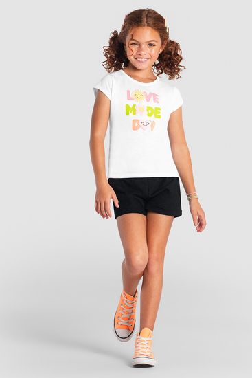 Conjunto infantil menina com estampa em puff Brandili - 12