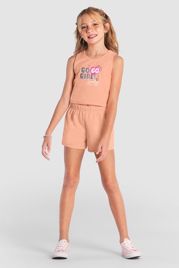 Conjunto infantil menina estampa com glitter Brandili - 10
