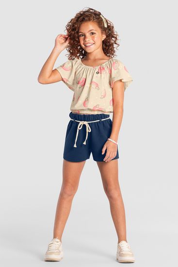 Conjunto infantil menina estampado Brandili - 10