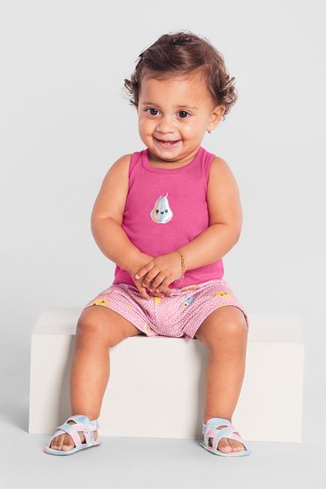 Conjunto bebê menina de florzinhas Brandili - M