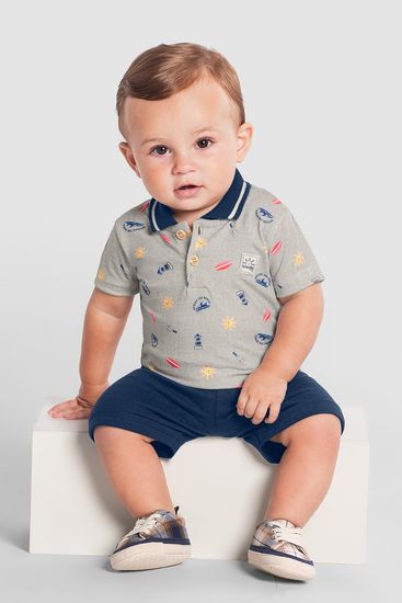 Conjunto bebê menino de praia Brandili Baby - P