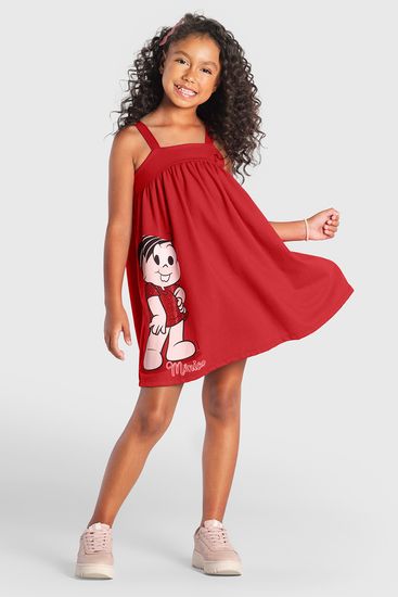 Vestido infantil menina da turma da mônica Brandili - 6