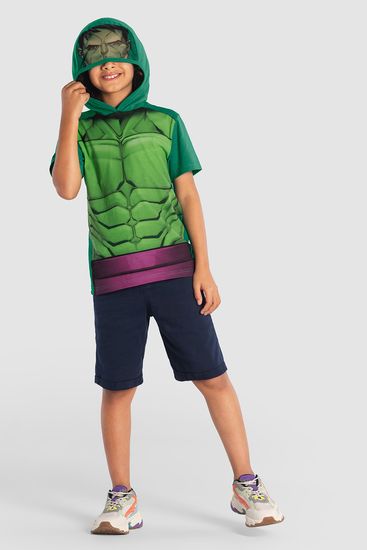 Camiseta infantil menino dos vingadores com capuz Brandili - 10