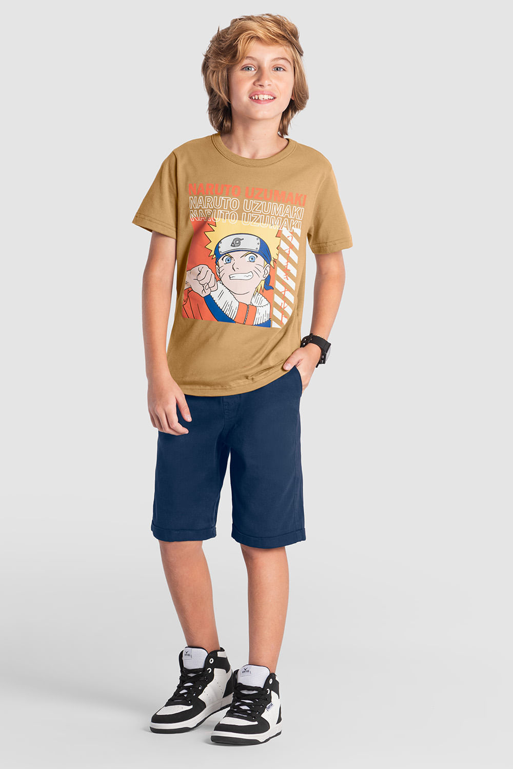 Camiseta infantil menino do naruto Brandili