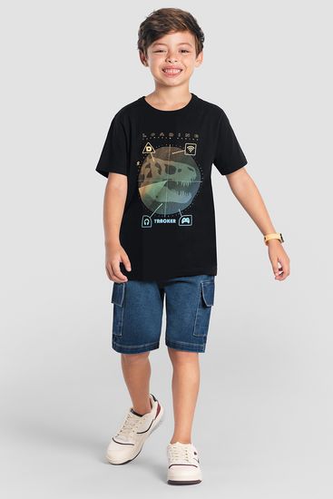 Camiseta infantil menino de dinossauro Brandili - 10