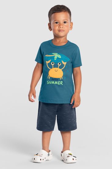 Camiseta infantil menino de caranguejo Brandili - 1