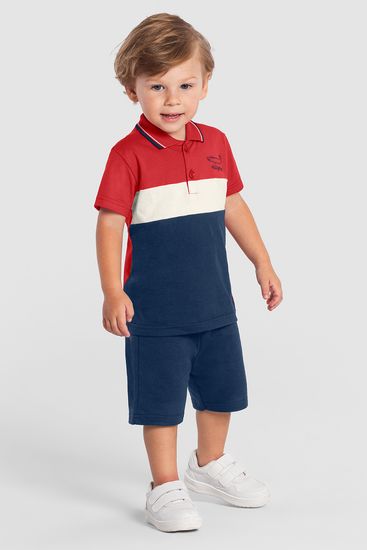 Camisa polo infantil menino de jacaré Brandili - 10