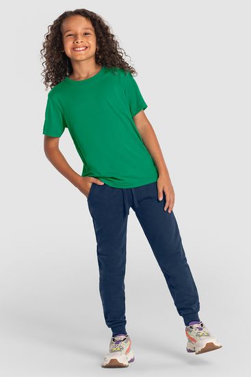 Calça Jogger Básica em Moletinho infantil menino Brandili - 1