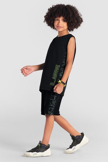 Bermuda infantil menino em malha dry sport Brandili active - 4