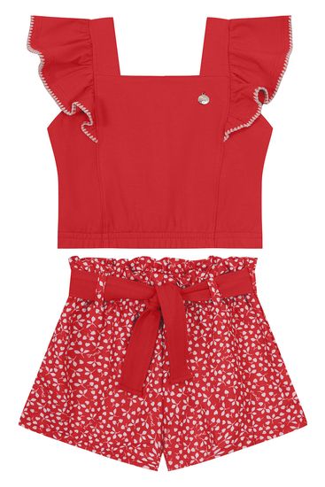 Conjunto infantil menina de florzinhas Mundi - 10