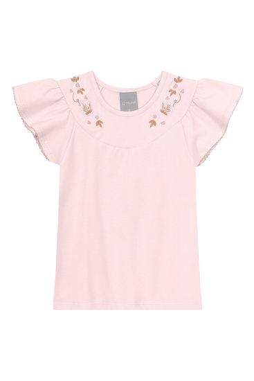 Blusa infantil menina com bordado de flores Mundi - 3