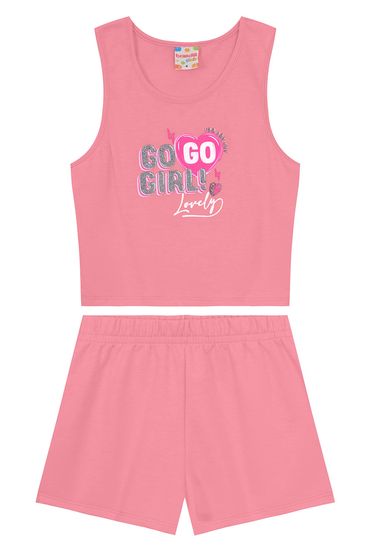 Conjunto infantil menina estampa com glitter Brandili - 4