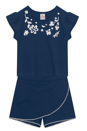 Conjunto infantil menina de flores Brandili - 4