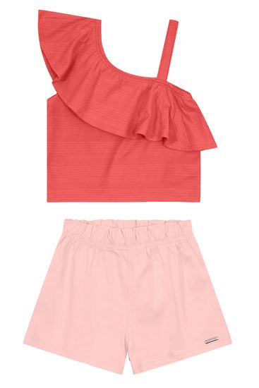 Conjunto infantil menina com babados Brandili - 16