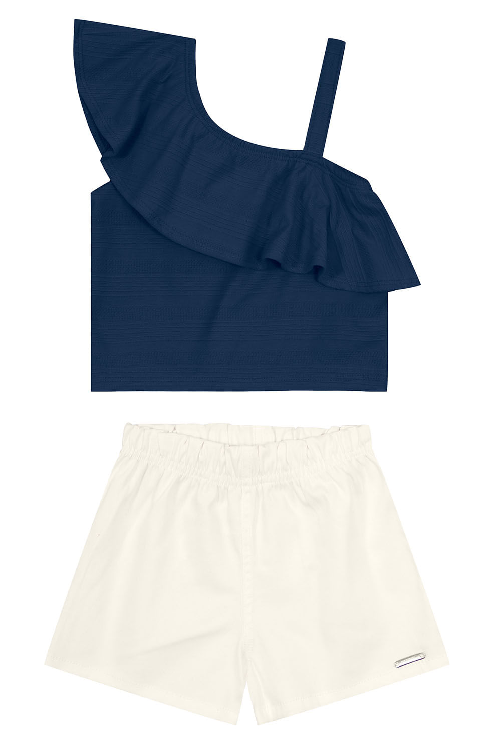 Conjunto infantil menina com babados Brandili