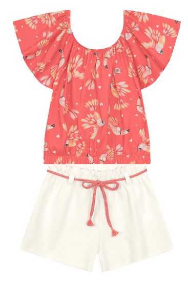 Conjunto infantil menina estampado Brandili - 4