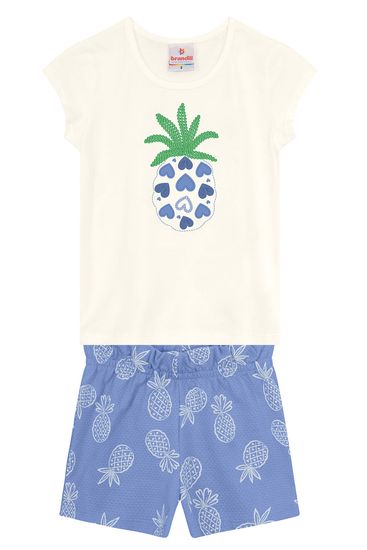 Conjunto infantil menina de abacaxi Brandili - 1