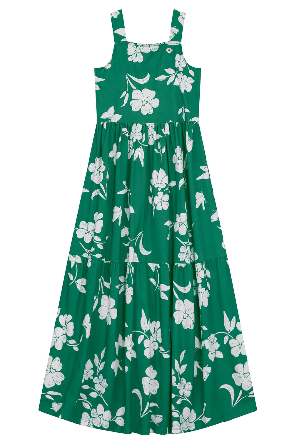 Vestido longo infantil menina de flores Brandili