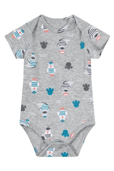 Body bebê menino em cotton Brandili Baby - G