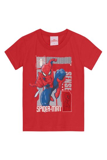 Camiseta infantil menino do homem-aranha que brilha no escuro Brandili - 1