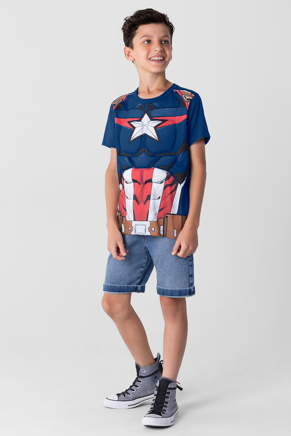 Camiseta Marvel Avengers Infantil Menino Brandili