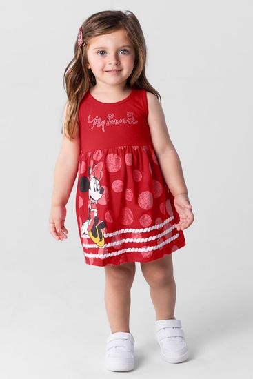 Vestido Minnie Mouse infantil menina Brandili - 1