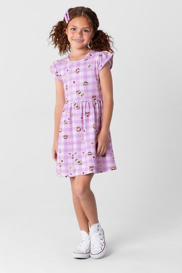 Vestido infantil menina Turma da Mônica em cotton Brandili - 10