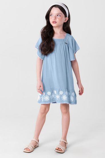 Vestido denim infantil menina Mundi - 4