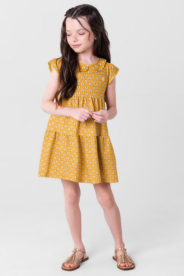 Vestido estampado infantil menina Mundi - 4
