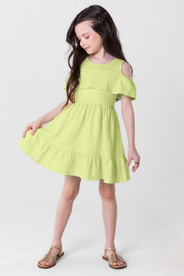 Vestido infantil menina em cotton Mundi - 4