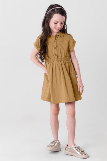 Vestido infantil menina em tricoline comfort Mundi - 6