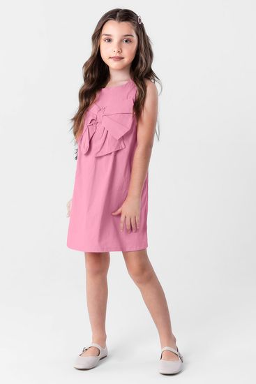 Vestido infantil menina em tricoline comfort Mundi - 10