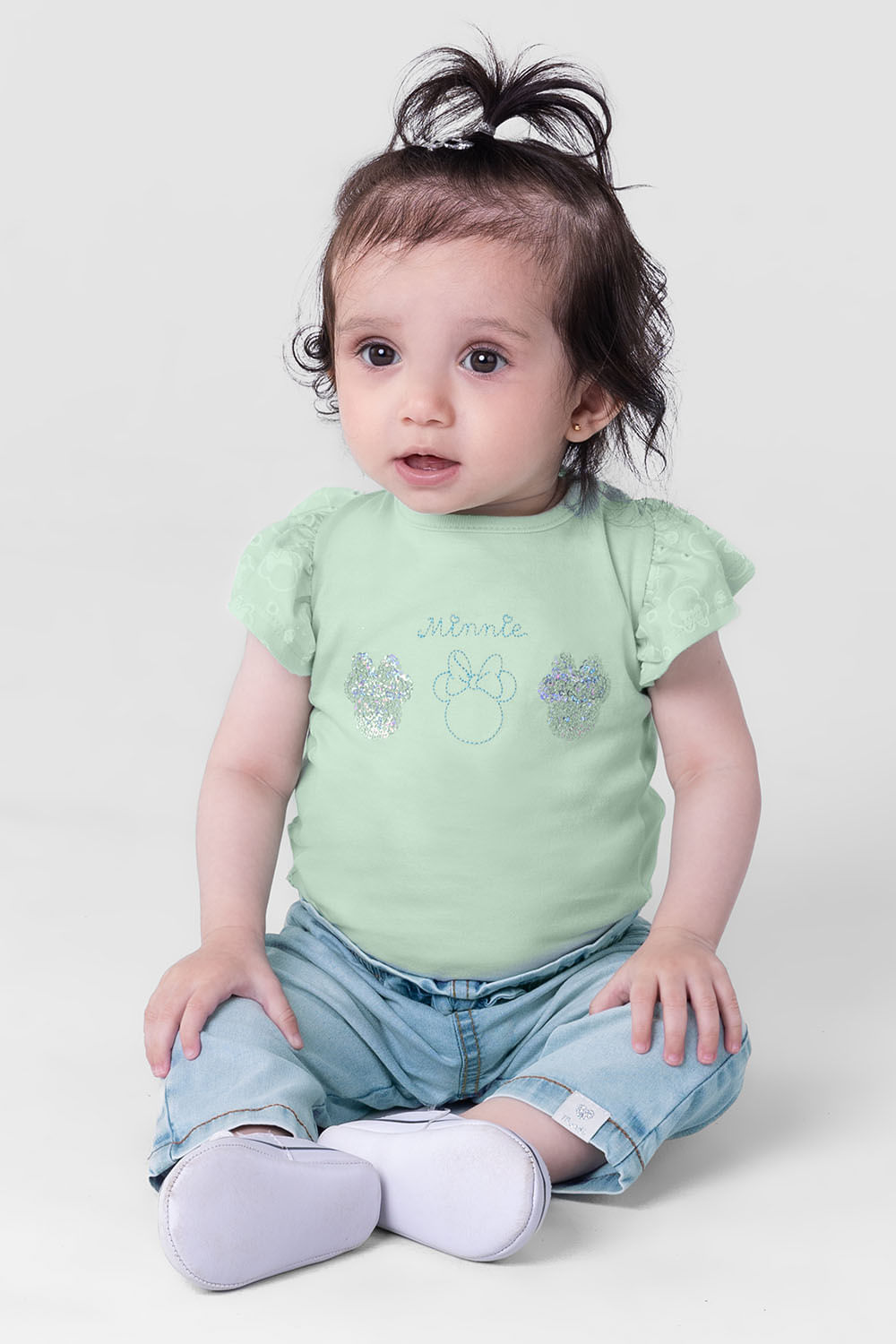 Blusa Infantil Menina Minnie Mouse Em Malha Brandili